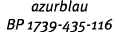 azurblau BP 1739 435 116