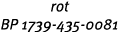 rot BP 1739 435 0081