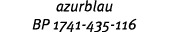 azurblau BP 1741 435 116