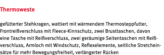 Thermoweste gef tterter Stehkragen, wattiert mit w rmendem Thermosteppfutter, Frontrei verschluss mit Fleece Kinnschu...