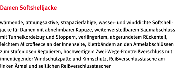 Damen Softshelljacke w rmende, atmungsaktive, strapazierf hige, wasser- und winddichte Softshell- jacke f r Damen mit   
