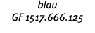 blau GF 1517 666 125 