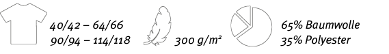 40 42   64 66 90 94   114 118,65% Baumwolle 35% Polyeste