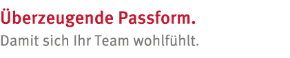  berzeugende Passform  Damit sich Ihr Team wohlf hlt 