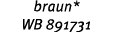 braun* WB 891731