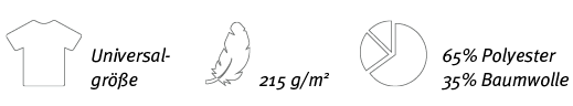 ,Universal- gr  e, ,215 g m2, ,65% Polyester 35% Baumwolle