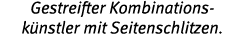 Gestreifter Kombinations- k nstler mit Seitenschlitzen 