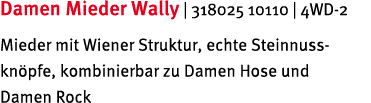 Damen Mieder Wally | 318025 10110 | 4WD 2 Mieder mit Wiener Struktur, echte Steinnuss kn pfe, kombinierbar zu Damen H...